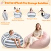 Lukeight Stuffed Animal Storage Bean Bag Chair Cover - Premium