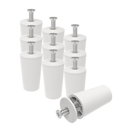 ipow Stop Stop for Roller Shutter Protection, Set of 10, 40 mm, End Stop of Blinds Buffer Stopper with Screw and Washer, White