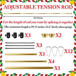 Garland Hanger for Front Door Frame Adjustable 26.77'' to 89.37'' Length