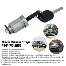 Ignition Lock Cylinder with 2 Transponder Chip Keys Fit for Ford F150 F250 F350 Focus Escape Mustang Lincoln Mercury Mazda, Ignition Switch Replace 924-717 4L3Z11582BB