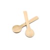 COOBL 3.9 Inches Mini Kitchen Wooden Ice Cream Dessert Spoons
