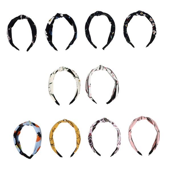 IWOWHERO 10pcs Simple Style Hairbands for Women Comfortable Hair Tying