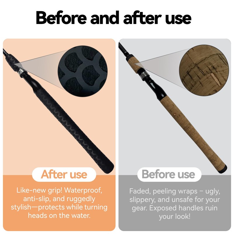SoftShrink Fishscale Pattern Shrink Tube for Fishing, Hockey Stick -
