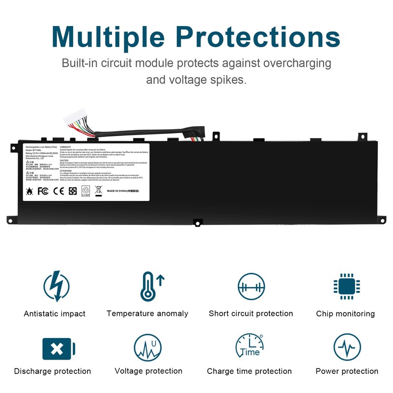 BTY-M6L MS-16Q2 MS-16Q3 Laptop Battery Compatible with MSI GS65 GS75