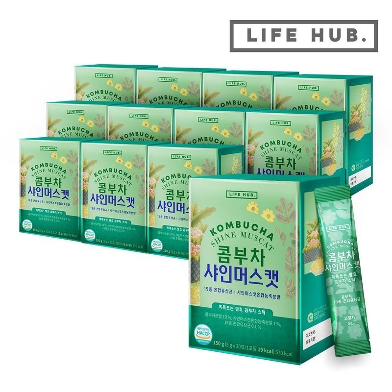 Life Hub 라이프허브 콤부차 샤인머스캣 12세트 (5g x 360포)