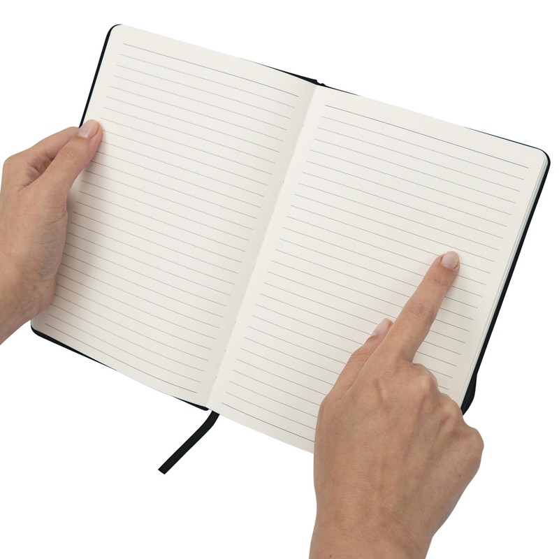 A5 Notebook Ruled Lined Journal with Faux Leather Hardback Cover