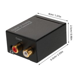 KOMBIUDA Digital to Analog Audio Converter Adapter Compact Optical Audio Adapter with Jack for Tvs and Rvs Easy Installation High Fidelity Sound Quality