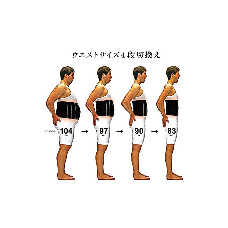 La-VIE 3B-3328 Men's Sauna Belt, Sweat Diet, 4 Steps