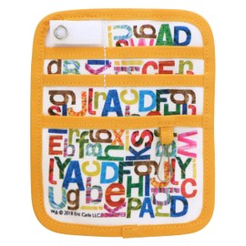 St Ladies Eric Carl (Harapeko Aomushi) Pocket Organizer, Alphabet Yellow, ST-ZE0007, Approx. 5.1 x 6.3 x 0.2 inches (13 x 16 x 0.5 cm)
