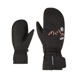 Ziener Children's LAILLANI Ski Mitten/Winter Sports | Waterproof, PFC Free, Black, 7