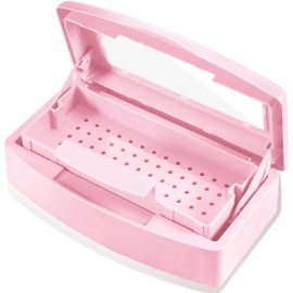 Machine-Ya Bandeja Esterilizadora De Plástico, Caja Esterilizadora, Bandeja Esterilizadora Para Herramientas De Manicura, Caja Esterilizadora Para Salón De Manicura (Rosa)