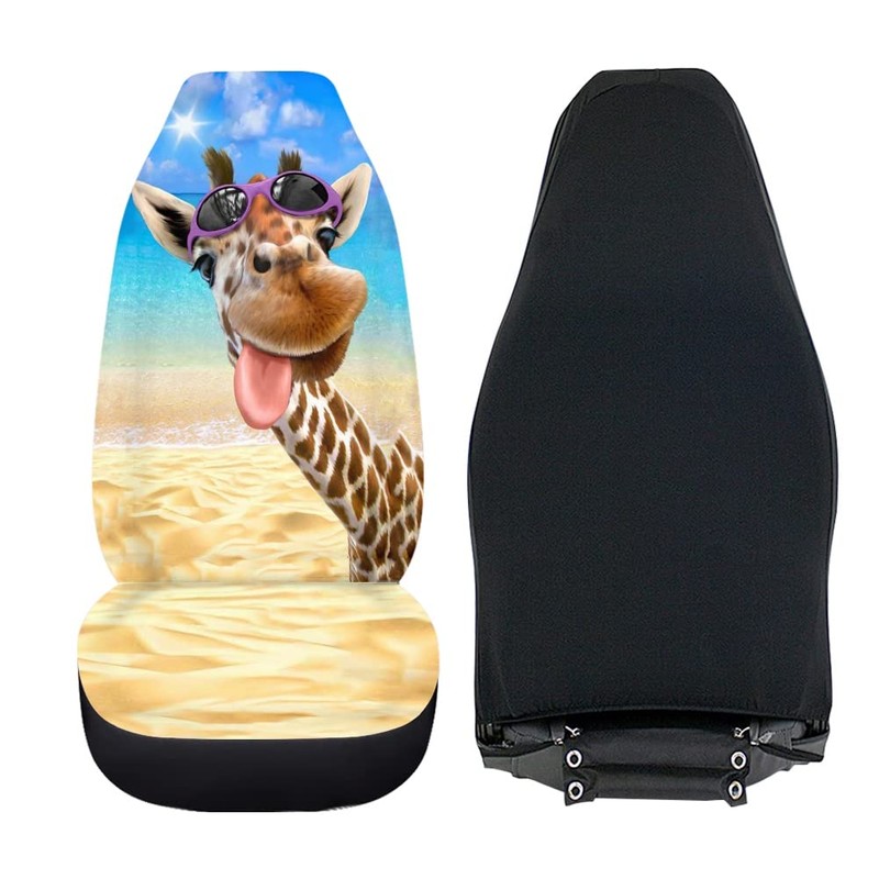 chaqlin Funny Giraffe Car Seat Cover Universal Fit Car Truck