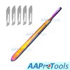 AAProTools Scalpel No 4 Multi Rainbow With 5X Blades