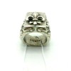 Stigma Mens Silver/Black Fashion Wide Ring Jewelry Size-9