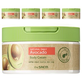 The Saem Natural Daily Avocado Body Cream, 300ml, 5 pieces / 더샘 내추럴 데일리 아보카도 바디 크림, 300ml, 5개