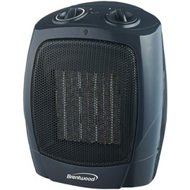 Brentwood H-C1601 1500-Watt Portable Ceramic Space Heater and Fan, Black