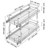 Happybuy 8.5"W x 21"D Pull Out Cabinet Organizer, Heavy Duty