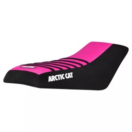 Enjoy Mfg Arctic Cat 250 300 400 454 500 4x4 2x4 Seat Cover BLK side-PINK top-BLK rib #277