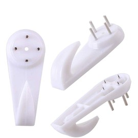 25lbs Hardwall Hanger Uses for Hardware, Fasteners & Hooks Wall Mount Non-Mark Hooks Picture Painting Photo Frame Hangers 40MM (20PC)