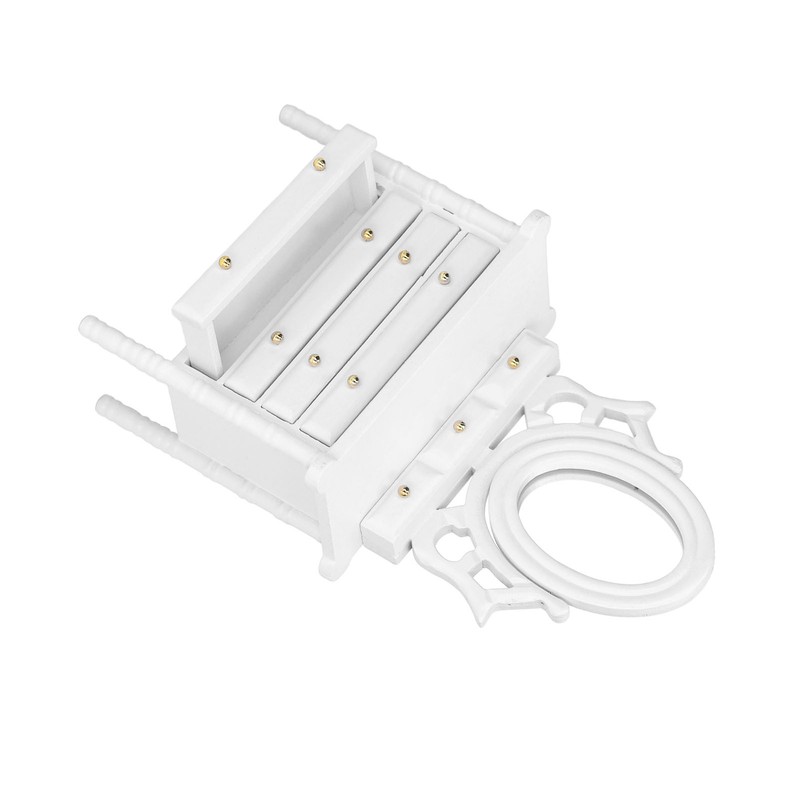 1:12 Scale Dollhouse Toilet Table High Simulation Wooden Miniature Dressing