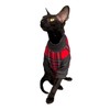 Kotomoda Sphynx Cat's turtleneck Plaid Red Naked Cat Hairless Cat
