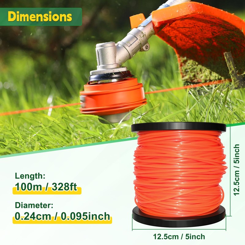 UCINNOVATE String Trimmer Line, 1 Spool Round Weed Eater String