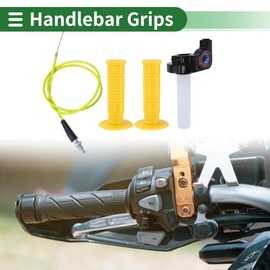 REPAIROCK 7/8" 22mm 15/16" 24mm Motorcycle Hand Grips Cover Kit Rubber Handlebar Grips for Motorcycle Scooter Bicycle ATV Yellow 1 Set
