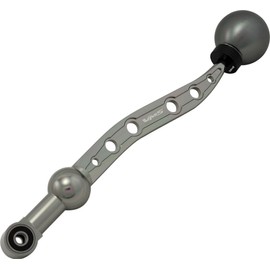 COMBO VMS Racing Dual Bend SHORT THROW SHIFTER CNC Aluminum in GUNMETAL Gray Grey Dark Silver CNC Aluminum Metal and 10x1.5mm GUNMETAL ROUND Ball SHIFT KNOB 5 Speed for Honda Civic CX LX DX EX Si CRX CTR iTR VTEC V-TEC LS GS GSR 2DR 4 DR 2 4 Door Coupe H