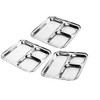 Satre Online and Marketing Stainless Steel Square Plates Set of