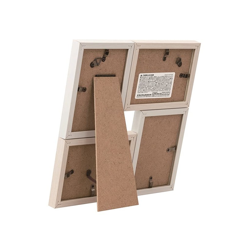 Nakabayashi Resin Two-Tone Photo Frame 4-Opening Blue F-TMS-111-4-B