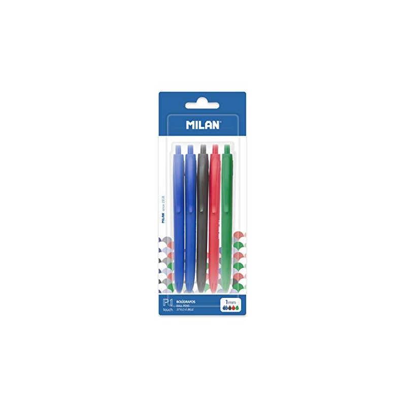 Milan Empaque con 5 Plumas P1 2 Tinta Azul+ 1