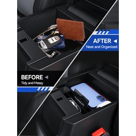 LANTU for Ford Explorer Center Console Organizer Ford Explorer 2024 2020-2023 Accessories Armrest Tray Middle Storage Box Insert Container Durable ABS Plastic