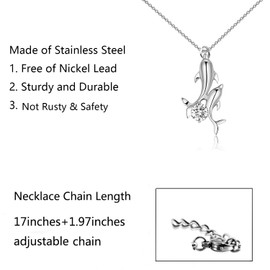 FUSTMW Dolphin Charm Necklace Dolphin Gifts for Dolphin Lovers Jewelry Ocean Sea Life Gifts Dolphin Inspirational Gifts, Small, Stainless Steel, No Gemstone