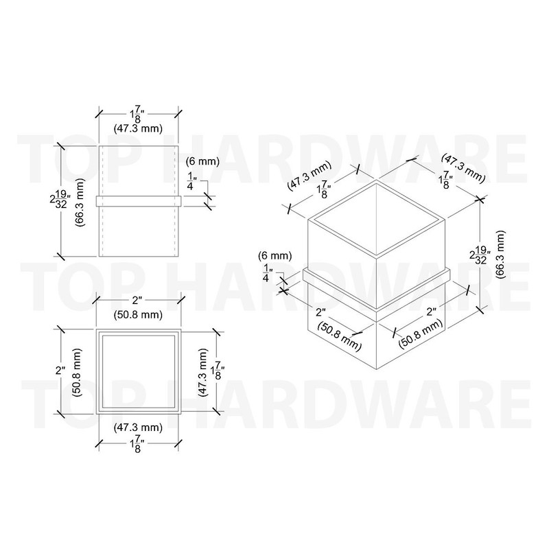 Stainless Steel 316 2-Way Structural Fitting Handrail Connector 180 Degree