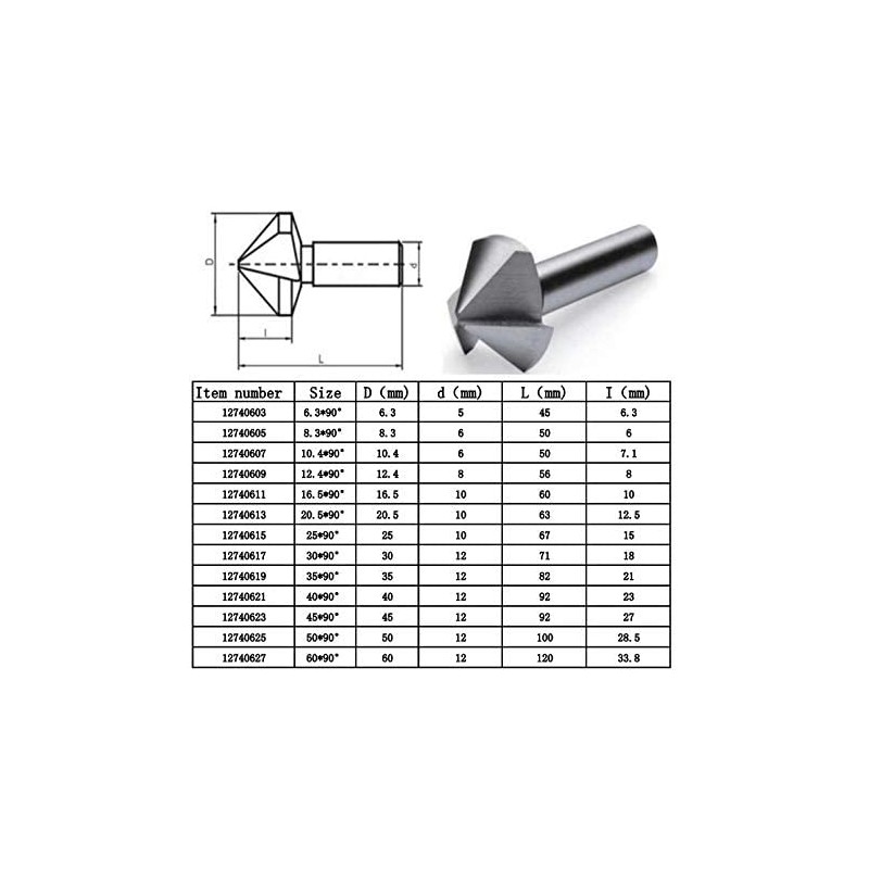 KATSU Tools 90 Degrees Countersink HSS Drill Bit Wood Steel
