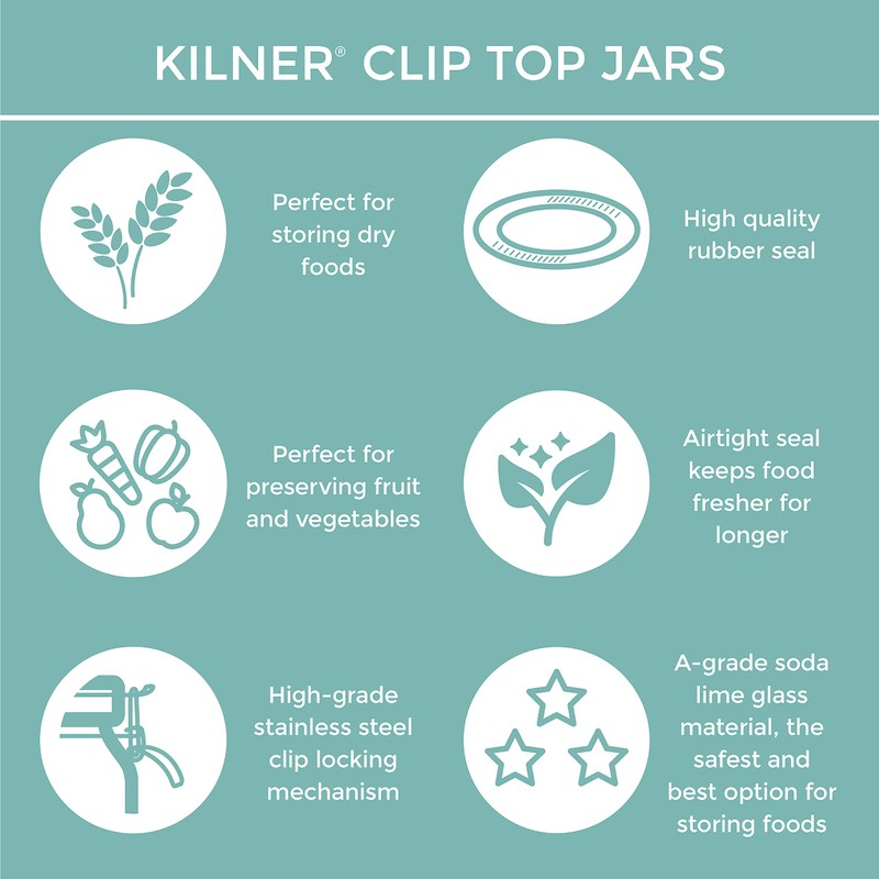 Kilner 0.5 Litre Round Clip Top Jar