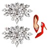 OAAO 2 Pieces Of Luxurious High-Gloss Rhinestone Shoe Buckles, Fashionable