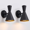 HEQIQEH Modern Battery Powered Wall Sconces Light Set of 2