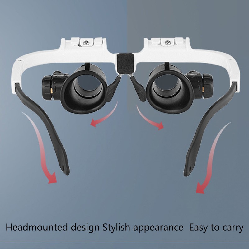 Headband Magnifier 7x 10x 15x 25x LED Illuminated Magnifying Glasses