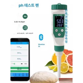디지털 산도계 식품 측정기 미터 펜형 김치 ph 수질 관리 미터기 휴대용 반고체 온도 [표준 경제형 침투형 프로브 교정 분말 포함] Digital Acidometer Food Measuring Meter Pen-Type Kimchi pH Water Quality Management Meter Portable Semi-Solid Temperature [Standard Economical Invasive Probe Calibration Powder Inc