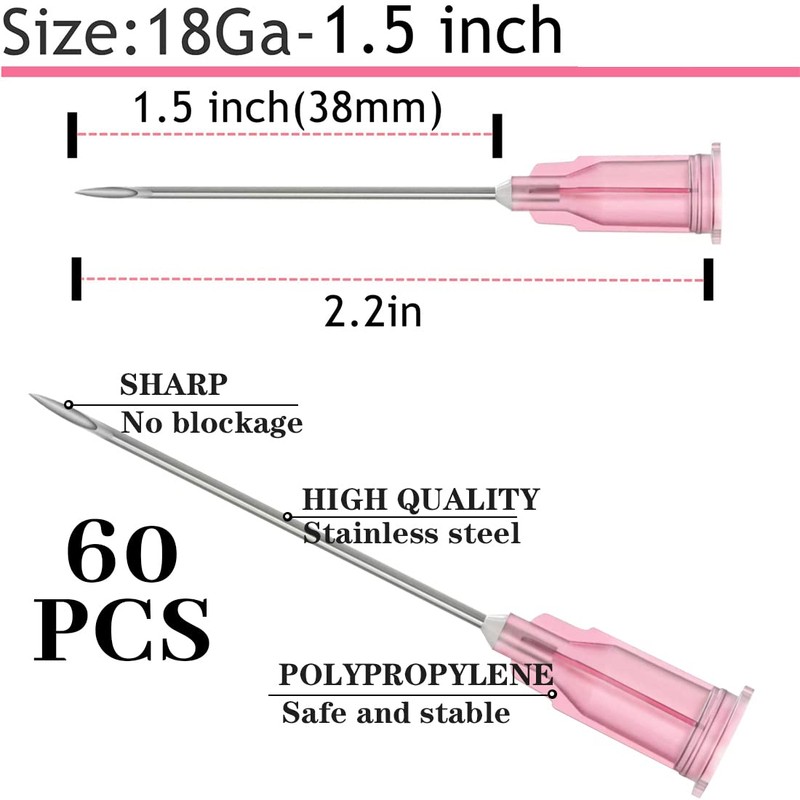 Dispensing Needle 18Ga 1.5 Inch Individually Package Applicator Needles for