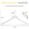 TOPIA HANGER Bride Hanger for Wedding Dress, Premium White Wooden
