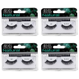 Ardell Natural Lashes False Eyelashes 107 Black (4 pack)