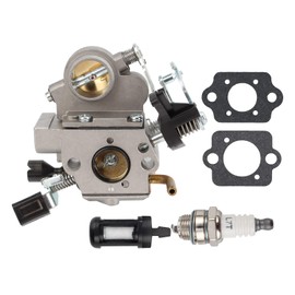 MOTOALL Carburetor for Stihl MS311 MS391 with spark plug fuel filter