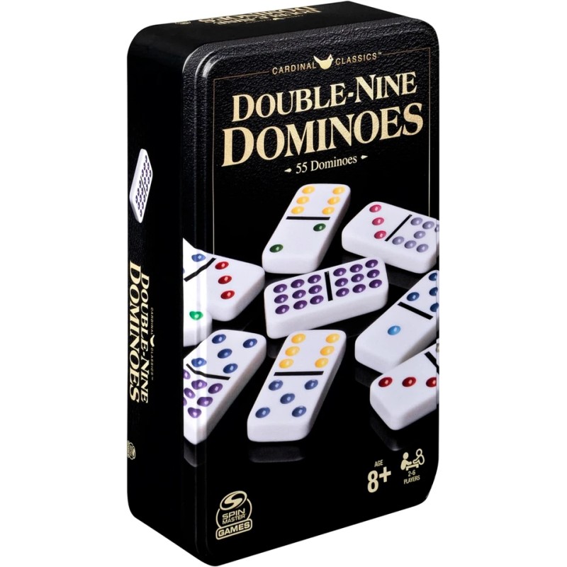 Cardinal Classics Double Nine Dominoes Set in Storage Tin |