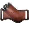 Leather Folding Knife Sheath for Belt, Horizontal Carry Brown Knife
