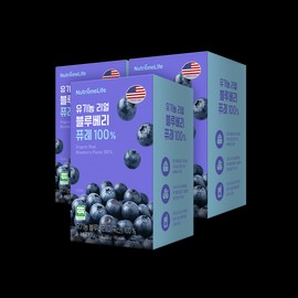 NutriOne Organic Real Blueberry Puree 100%, 3 Boxes 3802534 241777 / 뉴트리원 유기농 리얼 블루베리 퓨레 100% , 3박스 3802534 241777