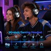 Wireless Gaming Headset with Mic Over Ear Headphones Noise Cancelling