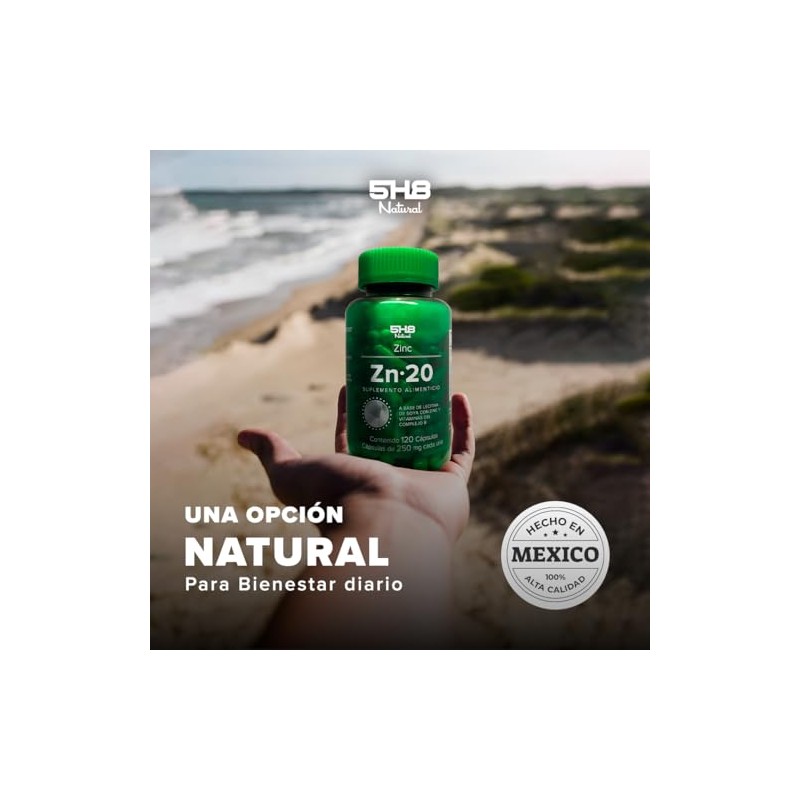 Zinc con Vitamina B6, B1 Bienestar 5H8 NUTRITION