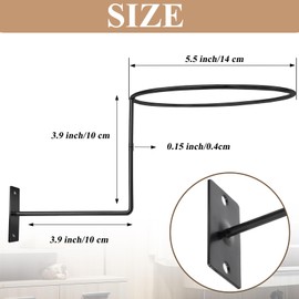 Niuohoy 4 Pcs Cowboy Hat Rack Cowboy Hat Holder Metal Hat Hanger for Wall Hat Holder Multifunctional Storage Organizer Display Rack for Cowboy Hats, Western Hats, Caps and More (Black)